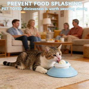 Balle rotative solide pour l'entraînement des chiens, anti-anxiété, gamelle de léchage à alimentation lente, jouet distributeur de nourriture pour animaux de compagnie - Product Image 2