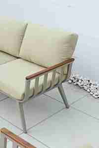 Contemporary Modern Luxury Metal Fabric Outdoor Furniture Elegant Rope Set for Courtyard for Home Dining Hotel/Villa Park - Product Image 6
