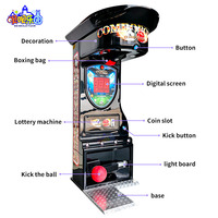 Machine de boxe et de kick-boxing à monnayeur, jeu d'arcade commercial de test de force, équipement de divertissement intérieur pour centre de jeux