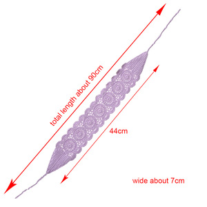 HZO-25071 Fasce per Capelli Boho all'Uncinetto per Donne, Bandane Elastiche Floreali Vintage con Fiori Lavorati <span class=keywords><strong>a</strong></span> Maglia - Product Image 4