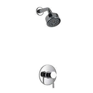 High Quality Chrome Shower Faucet Set Brass Wall Mounted Bath Shower Tap Mixer With Shower Head