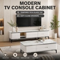 Meuble TV moderne en chêne naturel nordique, placage MDF mélaminé, écologique, vente en gros, pour hôtel, appartement, salon