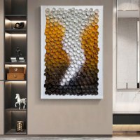 Peinture décorative abstraite moderne simple en acrylique transparent, à suspendre, faite à la main – Offre spéciale