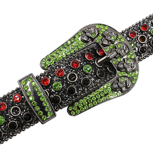 Cinturón Punk Rock <span class=keywords><strong>para</strong></span> <span class=keywords><strong>Hombre</strong></span> y Mujer, Cinturón de <span class=keywords><strong>Vaqueros</strong></span> <span class=keywords><strong>con</strong></span> Pedrería, Cinturón Y2K, Diseño de Remaches Brillantes, Cuero <span class=keywords><strong>con</strong></span> <span class=keywords><strong>Diamantes</strong></span> Artificiales - Product Image 6