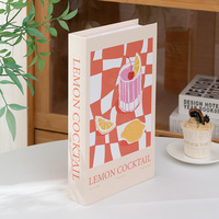Ornements de livres factices creux sur le thème de la cuisine américaine rétro pour la décoration de bibliothèques de cafés et d'homestay, accessoires de photographie INS