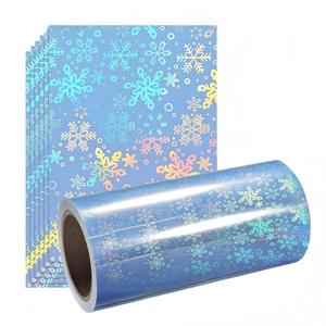 Printable Glossy Holographic Vinyl Waterproof Adhesive Sticker <b>Paper</b> Roll Ink Dries Quickly for Inkjet <b>Printer</b> - Product Image 1