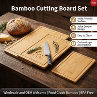 Ensemble de planches à découper en bambou en gros – Planche à découper, planche à charcuterie, accessoires de cuisine pour la préparation des aliments