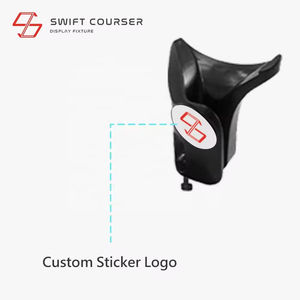 Support de rangement pour clubs de golf en métal en forme de L, avec crochets, revêtement poudré, 4 étagères, pour garage, atelier, vitrine, montage sur mur à lattes - Product Image 4