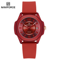 NAVIFORCE Officiel 7107 Montre Femme en Silicone, Design Original, Fabricant de Montres, Montre-Bracelet pour Dames, Haute Qualité