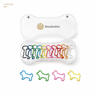Clips métalliques pour chiens et chats avec étui de rangement pour articles promotionnels d'entreprise