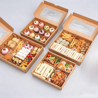 Boîte Personnalisée pour Croissants, Boîte à Pâtisserie pour Fêtes, Boîte à Biscuits en Chocolat en Papier Kraft, Boîte à Desserts, Emballage Traiteur, Boîte pour Plateau de Fromages