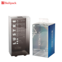 Kundenspezifisches Design transparente hängende PET-PVC-Kunststoffbox wiederverwendbare bedruckte Acetatboxen mit Stempel- und Prägungshandling