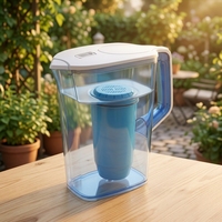 Carafe filtrante à eau avec affichage numérique, purificateur d'eau écologique certifié NSF, bouilloire filtrante ionisante pour la cuisine