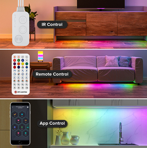 Btf chiếu sáng App IR điện thoại thông minh điều khiển đầy đủ màu sắc ánh sáng Bộ dụng cụ t0817 84Leds/M IP67 địa chỉ ws2811 <span class=keywords><strong>Led</strong></span> Neon dải ánh sáng - Product Image 3