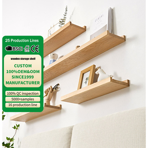 Estantes Flotantes Grandes Dobles o Sencillos para Almacenamiento en la Pared del Hogar de Madera Tallada y Metal de Hierro para Macetas, Flores, Bolsos y Decoración de Sala de Estar - Product Image 1