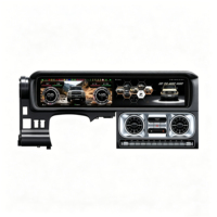 Radio de Coche con Pantalla Táctil Android Dual de 12.3 Pulgadas, Navegación GPS, Reproductor Multimedia Carplay para Toyota FJ 2007-2017