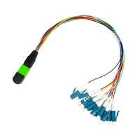 12 24 LGX Fiber Optic MPO/MTP modul kaset MPO ke LC untuk 4G/3G jaringan Panel Patch kompatibel