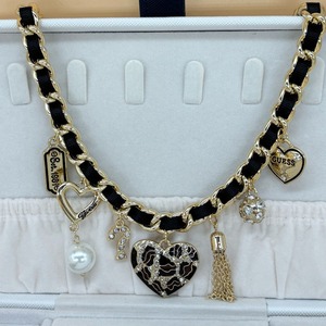 Collar <span class=keywords><strong>GUESS</strong></span> <span class=keywords><strong>de</strong></span> Segunda Mano, Vintage, con Esmalte en Forma <span class=keywords><strong>de</strong></span> Corazón y Borla <span class=keywords><strong>de</strong></span> Perlas, Estilo Occidental Retro Europeo, Nuevo Diseño <span class=keywords><strong>de</strong></span> Moda - Product Image 5