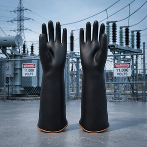 ถุงมือหนัง PU สำหรับงานทั่วไป หนา 10 มิล ยาว 14 นิ้ว ข้อมือยืดหยุ่น ป้องกันสารเคมี กันลื่น ระบายอากาศได้ดี เนื้อสัมผัสเรียบเนียน - Product Image 1