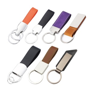 Porte-clés personnalisé en cuir véritable PU avec logo de voiture en métal, tendance et abordable, vente en gros, Zhongshan - Product Image 1