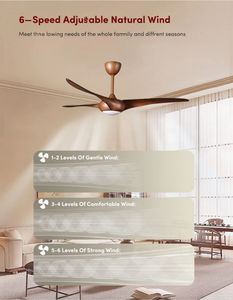 Moderne Indoor Home Hotel Decoratieve Led Dimbare Geluidsarme 52-Inch Dc Motor Abs 3 Blades Afstandsbediening Plafondventilator 5 Jaar - Product Image 5