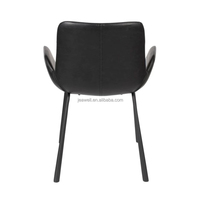 Pu Coussin Siège À Manger Chaise Appartement Meubles Rembourrés En Métal Cadre Noir Pu En Cuir Restaurant Table À Manger et Ensembles De Chaises