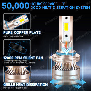 Super lumineux R6-DOB dernière conception voiture LED phares 6000K blanc H1 H4 H7 H11 9005 9006 9012 Super lumineux Auto LED ampoules - Product Image 3