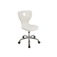 Chaise d'école avec siège en plastique, structure métallique, ergonomique, empilable, design moderne, durable, pour usage commercial, maison, bureau, salon, salle de sport, appartement
