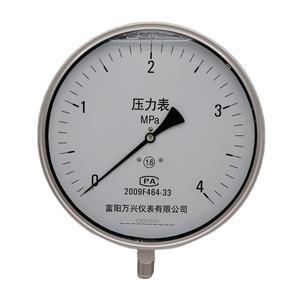 चीन में 250 मिमी सदमे-प्रूफ तेल से भरा दबाव गेज सबसे कम स्टेनलेस स्टील - Product Image 1