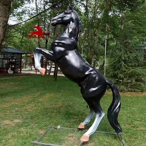Statua del cavallo della vetroresina del fornitore della fonderia di colore bianco per la decorazione dell'azienda agricola - Product Image 3