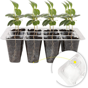 12 trous trois pièces maison jardinage <span class=keywords><strong>semis</strong></span> Pot ensemble matière plastique réglable respirant couverture isolation <span class=keywords><strong>semis</strong></span> boîte plateau - Product Image 3