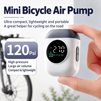 Mini compresseur d'air sans fil pour pneus, pompe à air électrique pour vélo avec affichage numérique, arrêt automatique, charge USB-C pour vélo et voiture