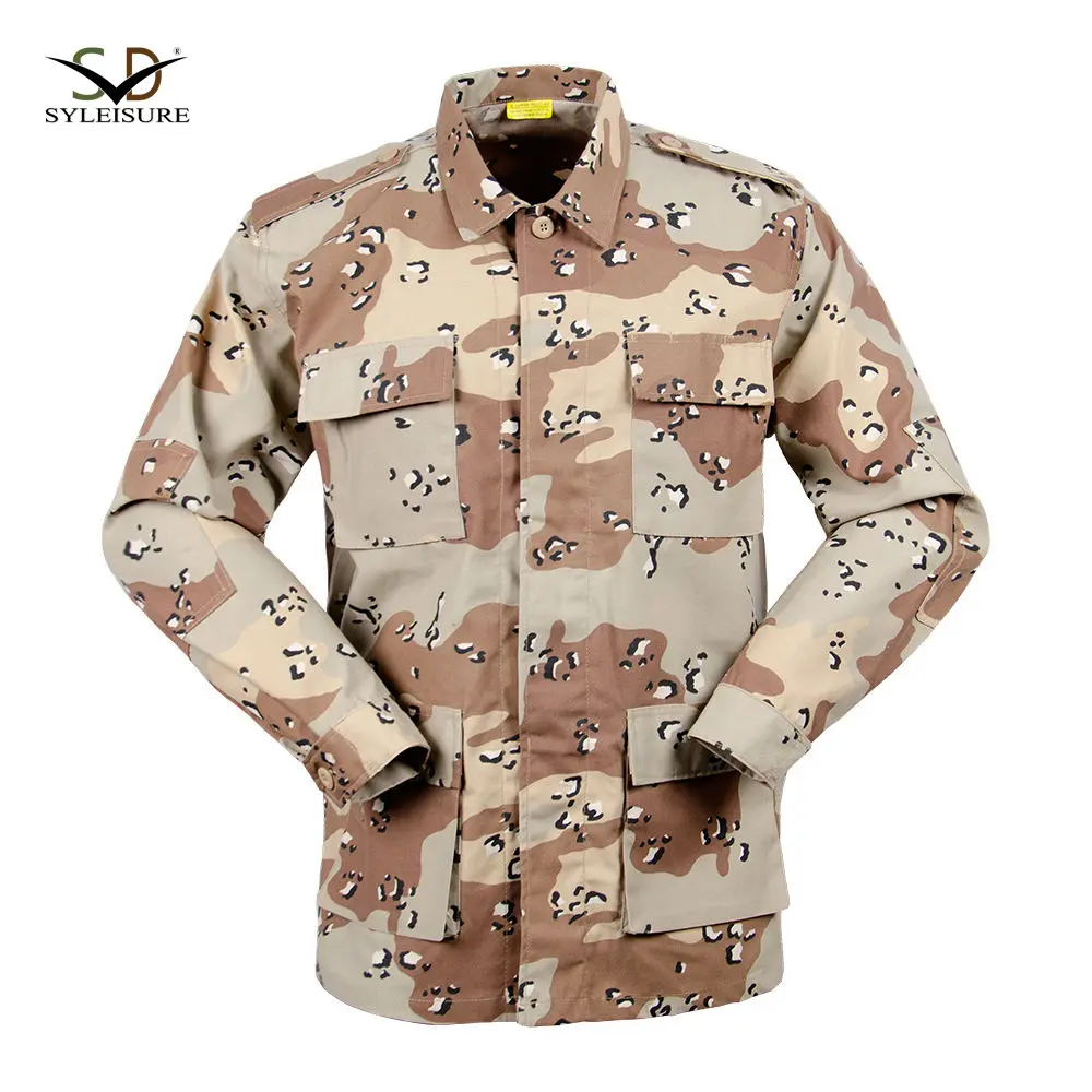 Chemise et pantalon de costume bdu camouflage du désert typique uniforme tactique