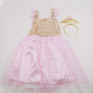 In Stock Pink Gold Baby Dress Gradient Sequin Embroidery | Alibaba.com