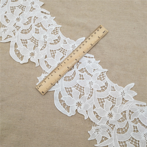 100% poliéster ecológico encaje francés ajuste leche seda Soluble en agua bordado para el hogar ropa - Product Image 3