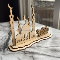 2025 décorations sur le thème du Ramadan Eid Mubarak compte à rebours calendrier Ramadan Mubarak bricolage calendrier de l'avent bois pour Ramandan