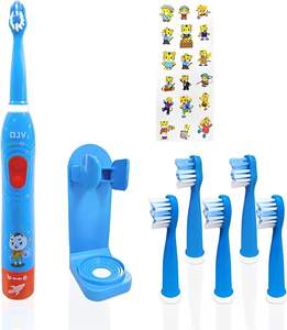 מברשת שיניים חשמלית סונית לילדים עם טיימר חכם נטענת IPX7, זיפים רכים, להלבנת שיניים וניקוי אוראלי - Product Image 3