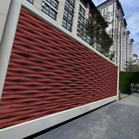 Composant en PU léger ondulé Jiugongge, design artistique mural double face, cloison décorative en briques creuses