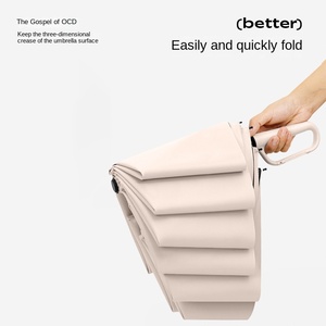 ร่มพับสามตอนแบบหนาพิเศษ สีพื้น พร้อมห่วงคล้องนิ้ว ง่ายต่อการพับเก็บ  สำหรับธุรกิจ  ขายส่งจากโรงงานโดยตรง - Product Image 4