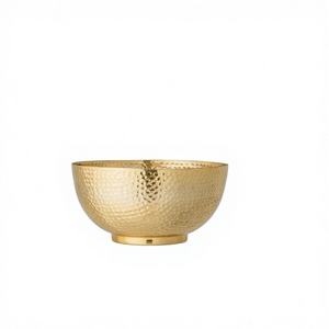 Elegant Eco-Friendly Porcelain Decorative <b>Bowl</b> Modern <b>Metal</b> Look Room Home Styling Creative Luxury Dish Zahid Exports Plated - Product Image 1