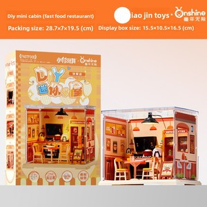 Divertimento Senza Fine: Set di Mobili per Mini Casa in Plastica Fai-da-Te, Modello di Caffetteria e Pasticceria, Giocattolo Artigianale da Assemblare, Regalo Perfetto - Product Image 6