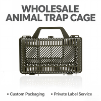 Cage de capture d'animaux vivants avec boîtier en plastique résistant aux chocs et fentes de ventilation multi-latérales