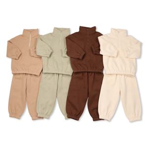 कस्टम सर्दियों गर्म ठोस रंग कपास ऊन एंटी-झुर्रियों वाले पुराने बच्चों के कपड़े लुलुभावने बच्चों के कपड़े पुरोए - Product Image 2