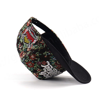 Gorra de Béisbol Unisex al por Mayor, Ajustable, de Tela Oxford Dobby con Diseño Jacquard de Puntos y Flores, Estructurada, Personalizada, con Bordado 3D, 100%