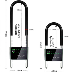 Cerradura de puerta inteligente con huella dactilar para <span class=keywords><strong>bicicleta</strong></span>, dispositivo de bloqueo antirrobo con alarma y batería de larga duración, para Moto - Product Image 2