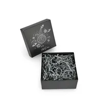Boîte cadeau noire personnalisée avec des matériaux recyclés, lamination brillante/mate pour l'emballage