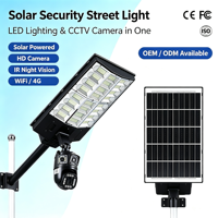 Nouvelle conception de lampadaire solaire CCTV avec caméra, étanche IP65, WiFi 4G, vision nocturne HD, détecteur de mouvement, lampe de sécurité extérieure