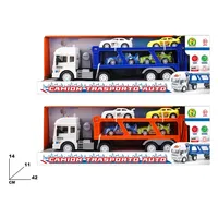 Camión de Juguete de Plástico con Fricción de 42 cm con 4 Autos para Niños de 3+ Años Unisex