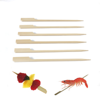 Brochettes en bambou personnalisables avec logo pour barbecue extérieur, de qualité alimentaire, jetables, antiadhésives et résistantes à la chaleur