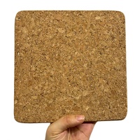 Fabricant rond carré vierge en bois sous-verres Posavasos Corcho sous-verres à sublimation liège épais pour boissons